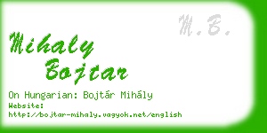 mihaly bojtar business card